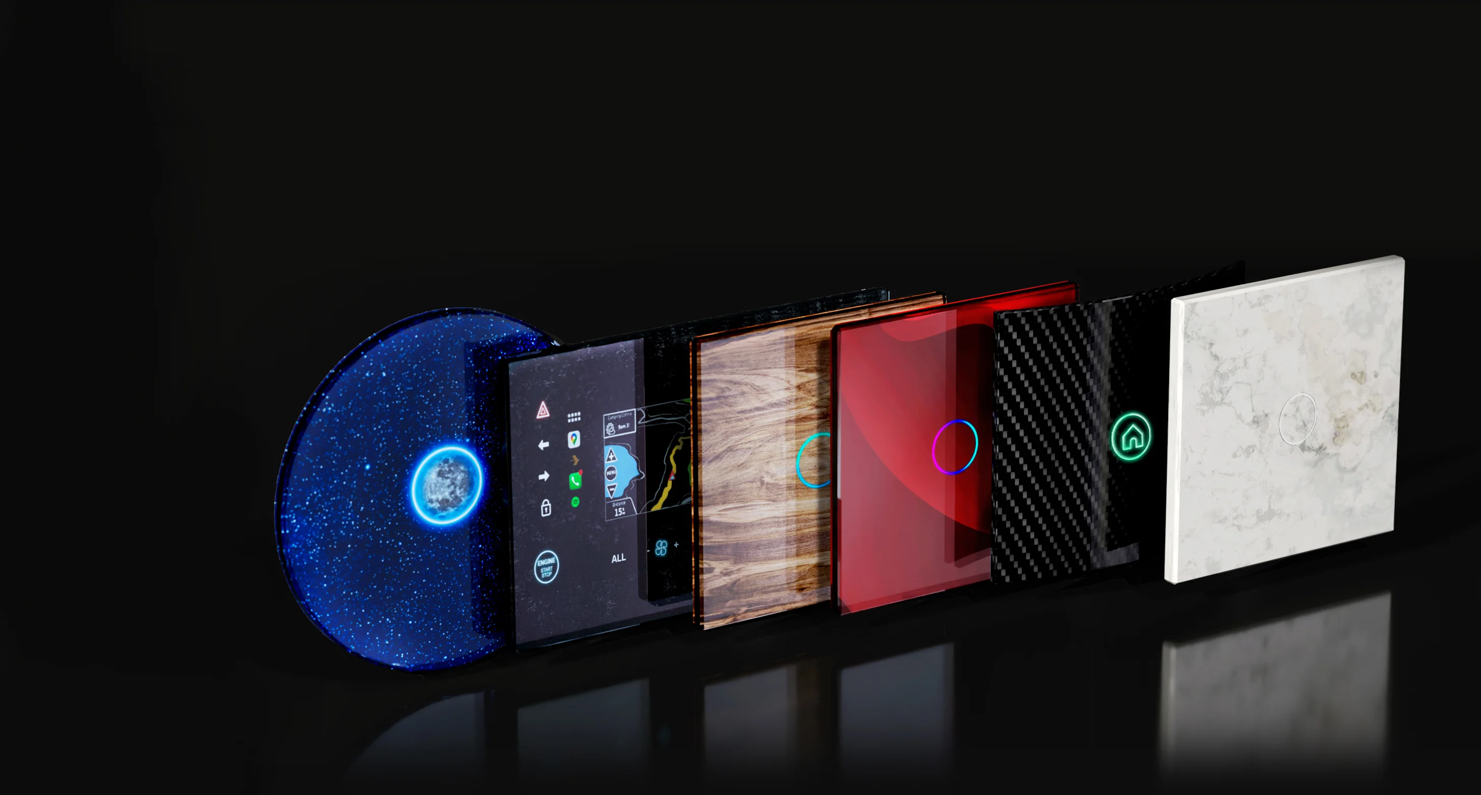 Premium touch interface integrated into a product surface